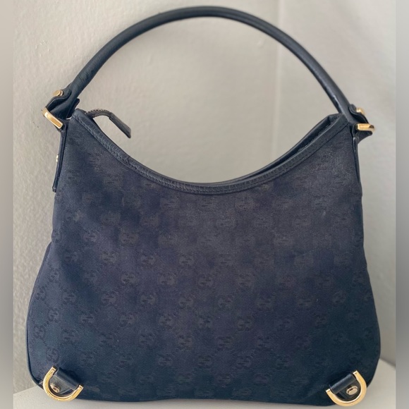 Gucci “Abbey” D-Ring Hobo Black Monogram Canvas - Picture 3 of 9